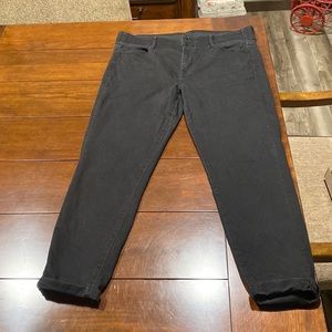 Apt. 9 Tummy Control Black Capri Jeans, sz 14